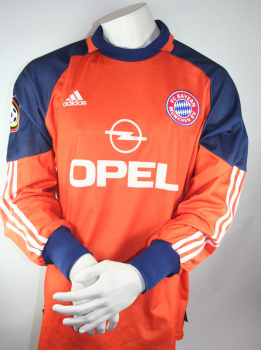Adidas FC Bayern München Trikot Torwart 1 Oliver Kahn 2000/01 finale Orange XL