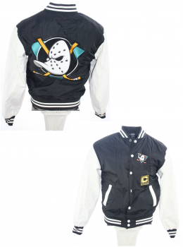 Urban Classics Anaheim Mighty Ducks Jacke College Walt Disney NHL Trikot Schwarz Neu Herren L