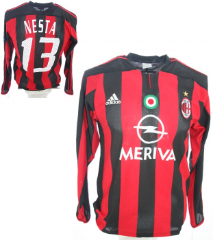 Adidas AC Mailand Trikot 13 Alessandro Nesta CL 2003/04 Meriva Herren S