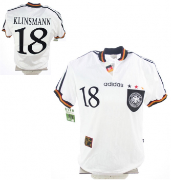 Adidas Deutschland Trikot 18 Jürgen Klinsmann 1996 Euro 96 Match worn DfB Herren S oder XL