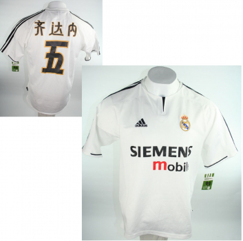 Adidas Real Madrid Trikot 5 Zidane 2003/04 chinesischer Flock Herren M (B-War)