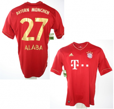 Adidas FC Bayern München Trikot 27 Alaba 2012/13 Heim Rot Herren XL