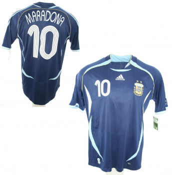 Adidas Argentinien Trikot 10 Diego Maradona WM 2006 Away Auswärts Herren XL