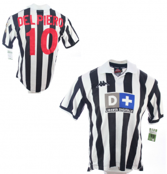 Kappa Juventus Turin Trikot 10 Alessandro Del Piero 1998/99 Liberta Digitale + Herren L