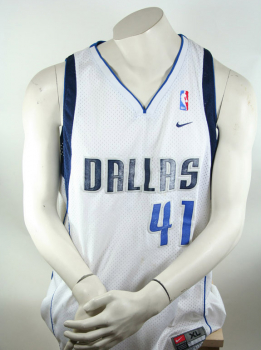Nike Dallas Mavericks camiseta 41 Dirk Nowitzki NBA Mavs blanco señor XL (segunda calidad)