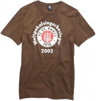 Original 20 Jahre altes FC St. Pauli Trikot T-shirt retro Weltpokalsiegerbesieger 2002 Baumwolle heim Herren XL