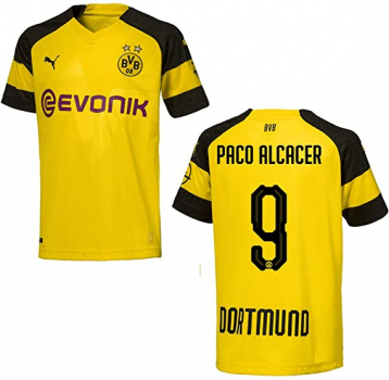Puma Borussia Dortmund jersey 9 Paco Alcacer 2018/19 Evonik BVB yellow men's M (B-stock)
