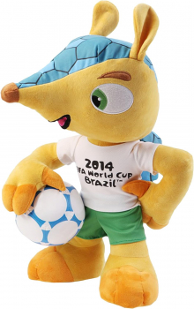 Fifa WM Weltmeisterschafts Maskottchen Fuleco Plüsch-tier 30 cm 2014 Brazil World Cup NEU!