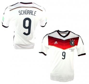 Adidas Deutschland Trikot 9 Andre Schürrle WM 2014 DFB Heim Weltmeister Weiß Kinder 164 cm (spezial)
