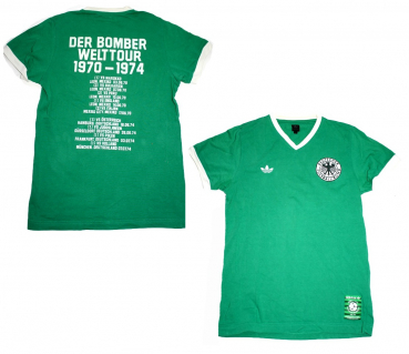 Adidas Deutschland Trikot WM 1974 Gerd Müller T-Shirt Grün DFB Herren S