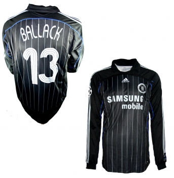Adidas FC Chelsea Trikot 13 Michael Ballack 2006/07 Formotion matchworn Schwarz Herren XL