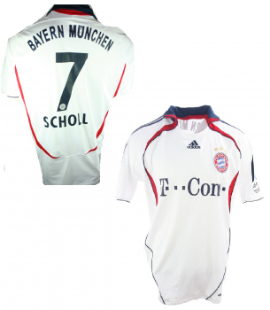 Adidas FC Bayern München Trikot 7 Mehmet Scholl 2006/07 Weiß Herren S-M = 176 cm oder XL