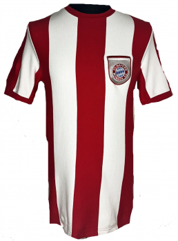 Retro FC Bayern München Trikot 1973-1974 CL Sieger rot weiß baumwolle Herren M