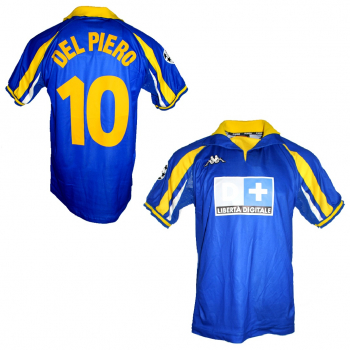 Kappa Juventus Turin jersey 10 Alessandro Del Piero 1998/99 CL away blue men's L