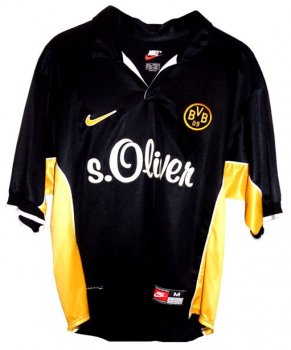Nike Borussia Dortmund Trikot 1998/99 Schwarz BVB S.Oliver Kinder/Damen 164cm bis 176cm (B-Ware)