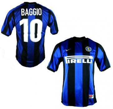 Nike Inter Mailand Trikot 10 Roberto Baggio 1999/2000 CL Pirelli Herren M
