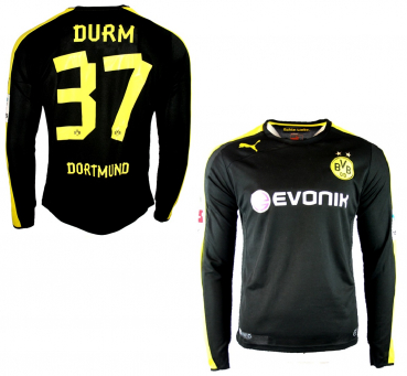 Puma Borussia Dortmund Trikot 37 Eric Durm 2013/14 BVB Schwarz Matchworn? Herren S-M 176cm