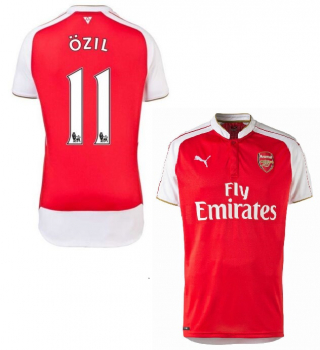 Puma FC Arsenal London jersey 11 Mesut Özil 2015/16 home Fly Emirates red men's L