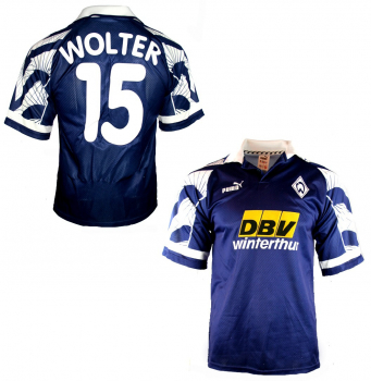Puma SV Werder Bremen Trikot 15 Thomas Wolter 1996/97 DBV Lila Herren S