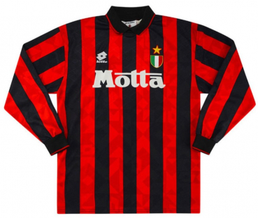 Lotto AC Mailand Trikot 1993/1994 Motta heim rot schwarz Herren L