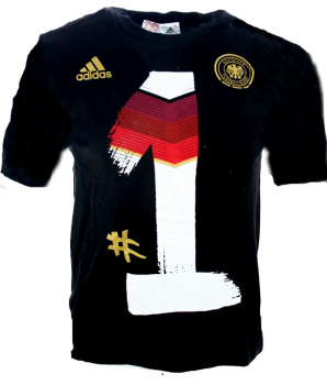 Adidas Deutschland T-Shirt Coming Home WM 2014 DFB Schwarz Die Nummer 1 der Welt sind wir Herren M