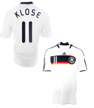 Adidas Germany jersey 11 Miroslav Klose 2008 home white men's L