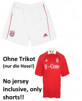 Adidas FC Bayern Múnich panthalones corto shorts 2005/06 blanco nuevo con etiqueta senor L