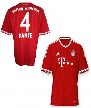 Adidas FC Bayern Munich jersey 4 Dante 2013/14 Triple home red men's M