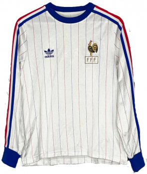Adidas Frankreich Trikot WM 1982-86 Euro Heim Weiß Originals Herren S