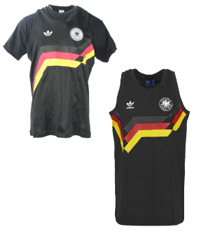 Adidas Deutschland Tank-Top T-shirt 1990 schwarz Originals DFB Neu Herren S/M/L/XL