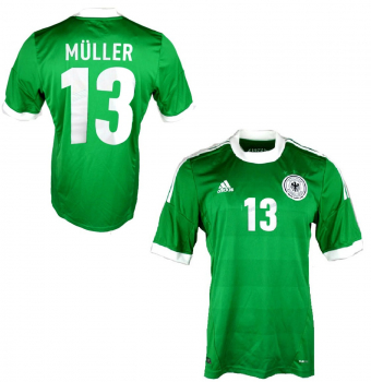 Adidas Alemania camiseta 13 Thomas Müller Euro 2012 nuevo verde señor XL
