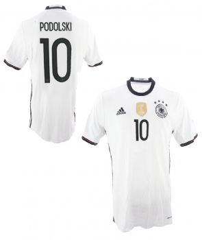 Adidas Deutschland Trikot 10 Lukas Podolski Euro 2016 DFB heim weiß Herren XL