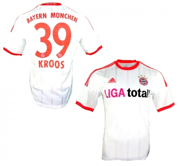 Adidas FC Bayern München Trikot 39 Kroos 2012/13 Away Weiß Orange Triple Herren M