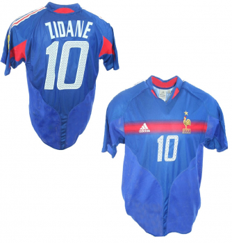 Adidas Frankreich Trikot 10 Zinedine Zidane Euro 2004 Blau Herren S M L XXL