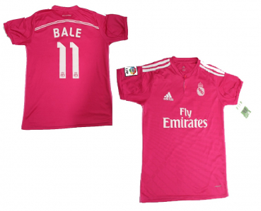 Adidas Real Madrid Trikot 11 Gareth Bale 2014/15 Pink Away Herren S oder XL