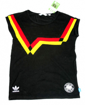 Adidas Deutschland T-shirt DFB WM 90 1990 Schwarz Originals Trikot Damen 34/36, 38 S/M, 40 M/L