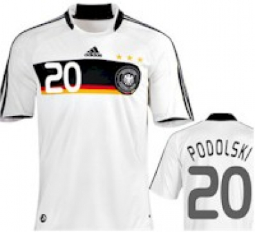 Adidas Deutschland Trikot 20 Lukas Podolski DFB Home EM 2008 Herren L/XXL