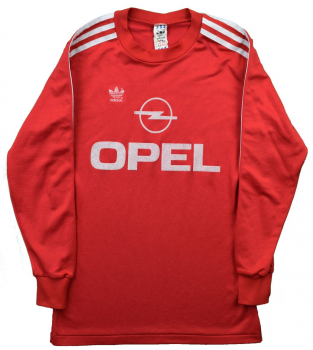 Adidas FC Bayern Munich jersey 1989/91 home red Opel longsleeve men's L