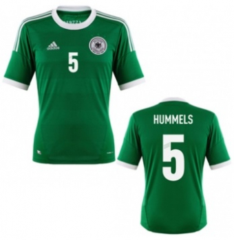 Adidas Deutschland Trikot 5 Mats Hummels 2012 Away DFB Grün Herren L oder XXL