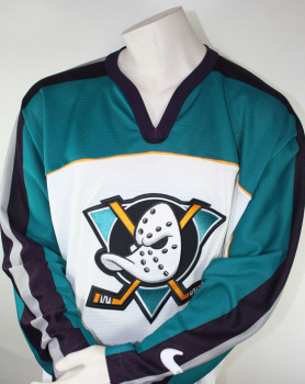 Nike Anaheim Mighty Ducks Trikot 1992-1998 NHL Walt Disney Heim Herren L / XL