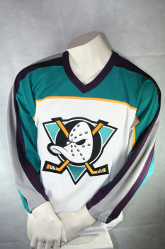 CCM Anaheim Mighty Ducks Trikot NHL Weiß Eishockey 1993-95 Herren S