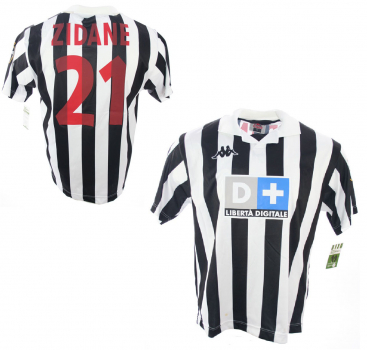 Kappa Juventus Turin Trikot 21 Zinédine Zidane 1998/2000 Liberta Digitale + Herren XXL