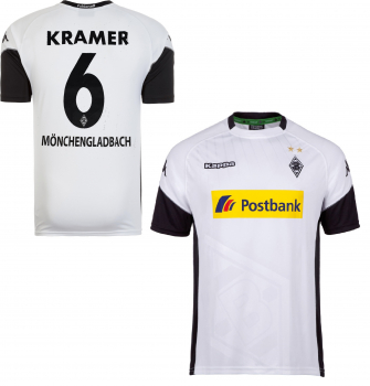 Kappa Borussia Mönchengladbach Trikot 6 Christoph Kramer 2017/18 weiß Postbank Herren XL