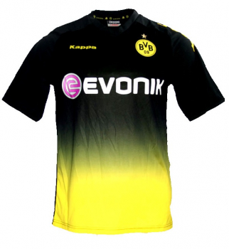 Kappa Borussia Dortmund Trikot 2011/12 BVB Evonik Double Schwarz Away Herren 2XL/XXL