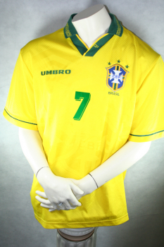 Umbro Brasilien Trikot 7 Bebeto WM 1994 Weltmeister USA-94 Herren XL