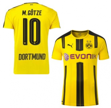 Puma Borussia Dortmund jersey 10 Mario Götze 2016/17 BVB match worn home Evonik men's S