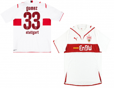 Puma VfB Stuttgart camiseta 33 Mario Gomez 2009/10 Enbw blanco senor S