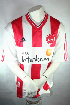 Adidas 1.FC Nürnberg Trikot 1998/99 Viag Intercom Away Weiß Herren XL/XXL/2XL