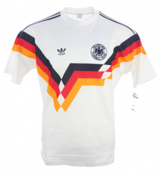 Adidas Deutschland Trikot 3 Brehme 10 Matthäus 1990 WM DFB weiß Herren S, M oder L