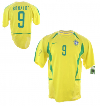 Nike Brasilien Trikot 2002 WM Weltmeister 9 Ronaldo Neu Herren L oder XL